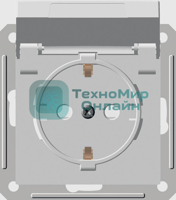 Розетка 1-м СП W59aqua 16А защ. шторки с заземл. бел. IP44 SchE RS16-152B-18