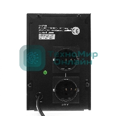 Источник бесперебойного питания Crown CMU-1000X (1000VA/600w; Off-Line; 2 х Euro с резервным питанием и фильтрацией; 12V7AH х 2; Металл)
