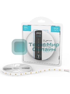 Лента светодиодная Basic Gauss 12V 8W/m 900lm/m 4000K IP20 LED 3m 1/100