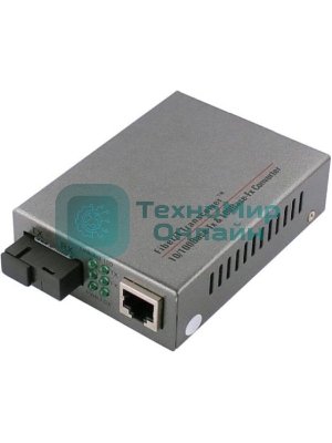Медиаконвертер OSNOVO Гигабитный медиаконвертер, по одному волокну SM до 20 км, по MM - до 500м, tx1550/rx1310нм