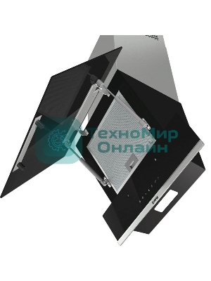 Вытяжка наклонная Gorenje WHI649X21P черный/серебристый, 60 см, 740 куб. м/ч, 67 дБ