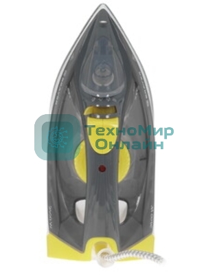 Утюг BRAYER BR4003GY серый/желтый/черный, 2400 Вт, 25 г/мин, 140 г/мин, 330 мл
