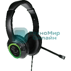 Гарнитура QUMO Dragon War Flex зелёный/чёрный, проводная, 3.5 мм
