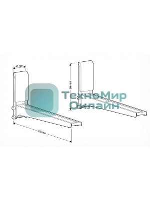 Кронштейн для СВЧ Holder MWS-2005 белый макс.40кг настенный фиксированный