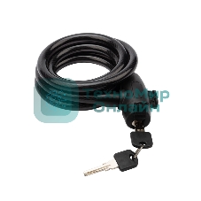 Тросовый замок взломостойкий для велосипедов и колясок с ключом Четыре сезона 150 см черный 79-0316