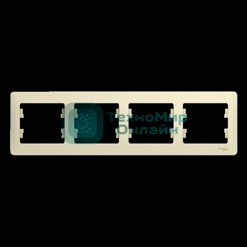 Рамка 4-м Glossa горизонт. беж. SchE GSL000204