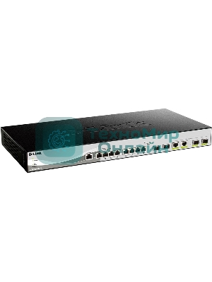 Коммутатор D-Link DXS-1210-12TC, 10 Gigabit Ethernet Smart Switch with 8-port 10GBASE-T + 2-port SFP + 2-port 10GBASE-T/SFP