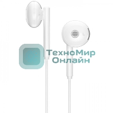 Проводные наушники Hoco L10 белый, вкладыши, микрофон на проводе