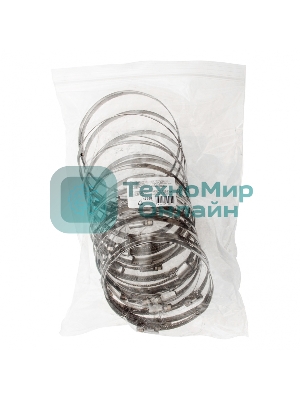 Хомуты Сибртех нержав, сталь, стандартное болтовое крепление 90-110 мм 25 шт/уп, ширина 9 мм