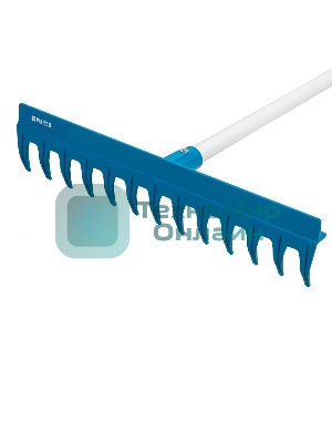 Грабли пластиковые Palisad LUXE 430 мм, 13 прямых зубьев, усиленные, металлический черенок