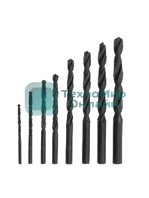 Набор сверл по металлу Sparta,3-10 мм, HSS,8 шт.цилиндрический хвостовик