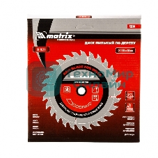 Пильный диск Matrix по дереву, 185x30мм, 36 зубьев Professional