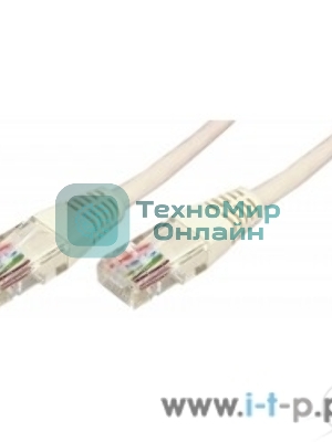 Коммутационный шнур Rexant Патч-корд UTP 5e кат. литой 10М серый