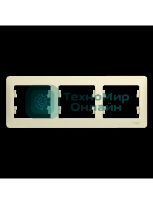 Рамка 3-м Glossa горизонт. беж. SchE GSL000203