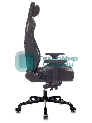 Кресло игровое Knight TITAN черный ромбик эко.кожа с подголов. крестовина металл