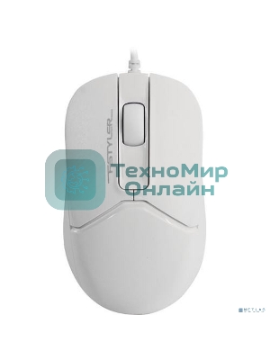 Мышь проводная A4Tech Fstyler FM12 белый, 1200 dpi, USB, кнопки - 3