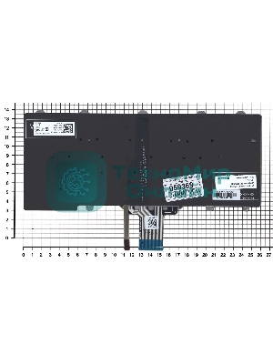 Клавиатура для ноутбука Dell Latitude E7250 E7270 черная без рамки с подсветкой