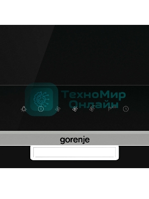 Вытяжка наклонная Gorenje WHI649X21P черный/серебристый, 60 см, 740 куб. м/ч, 67 дБ