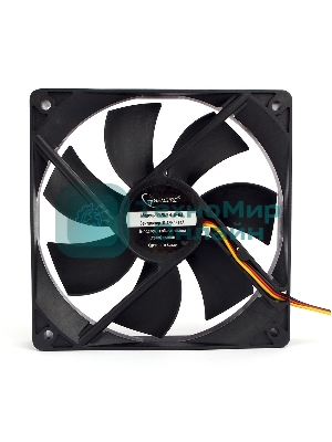 Вентилятор для корпуса Gembird черный, 120 мм, 2500 об/мин, 47 дБ, 3 pin