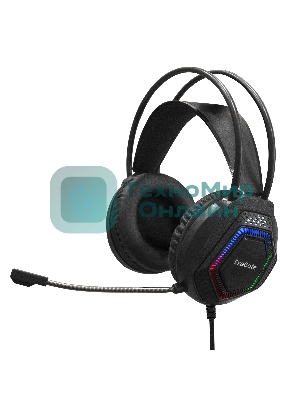 Гарнитура Exegate Cosmos HS-704GL чёрный, проводная, USB, виртуальный звук 7.1, подсветка