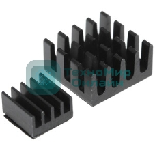Набор радиаторов QUMO, Heat Sink Set Aluminum (17×17х5 12×12×5 14×10×6 5×5×5) for Pi 5B, blue