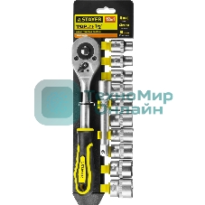 Набор головок STAYER 27750-H12  standard: 1/2 на пластиковом рельсе трещотка удлинитель 10-24мм 12ш