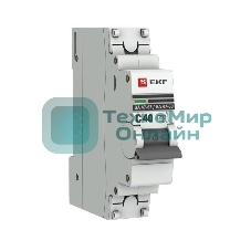 Выключатель автоматический EKF mcb4763-1-40C-pro 1P 40А (C) 4,5kA ВА 47-63 EKF PROxima