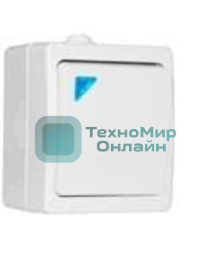 Выключатель 1-кл. ОП Аллегро с подствет. 10А IP54 белый UNIVersal 5563477