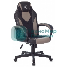 Кресло Бюрократ Zombie GAME 17 черный/серый, экокожа, 120 кг, механизм качания