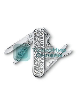 Нож перочинный Victorinox Classic Brilliant Damast (0.6221.34) 58мм 5функц. серебристый подар.коробка