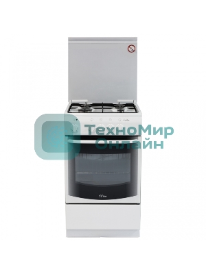 Плита газовая De Luxe 5040.37Г (КР) белый, конфорок 4 шт, духовка 43 л, 50 см x 85 см x 50 см