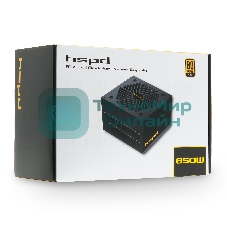 Блок питания HSPD, 850W 80 PLUS Gold (ATX, 2.52, Full modular, 1x24(20+4)pin mesh 550мм, 1xCPU*2 8(4+4)pin 650+150мм, 2xPCIe*2 8(6+2)pin 500+150мм, 2xSATA*3 450+150+150мм, 1xMOLEX4pin*3 450+150+150мм, Active, 120x120мм, 150x140x86мм, APFC, OVP, UVP, SCP, OCP, OTP, OPP, NLO, SIP, black)