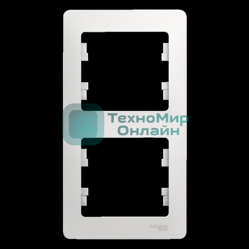 Рамка 2-м Glossa верт. белый SchE GSL000106