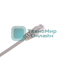 Патч-корд U/UTP Rexant CAT 5e, RJ45-RJ45, 26AWG, ZH нг(А)-HF, серый, 0,3 м