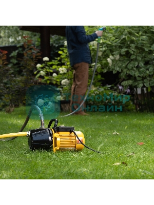 Садовый поверхностный насос GP1100C, 1100 Вт, 4500 л/ч, подъем 46 м, чугун Denzel