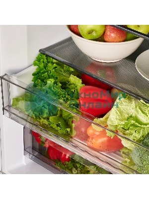 Холодильник Maunfeld MFF183NFSBE черная нержавеющая сталь трехкамерный 270/135л морозилка снизу, NoFrost, Side by Side