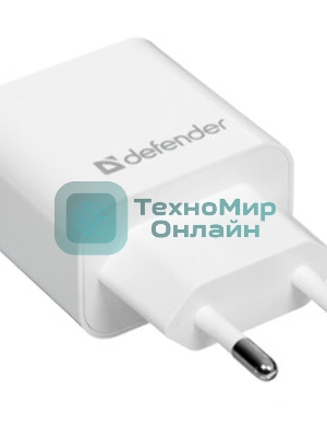 Сетевой адаптер Defender 2xUSB, 2.1А, белый (UPA-22)