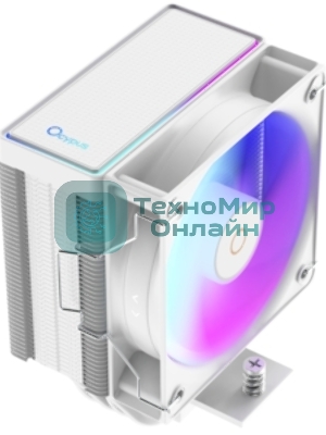 Кулер для процессора Ocypus Gaммa A40 WH ARGB Digital, 100мм ARGB FAN, Top Display Panel, 4 HEAT PIPES, 4-PIN PWM, 600-2400 RPM, 29.5DBA, HYDRO BEARING, LGA115X/1200/1700/18XX, AM4/AM5