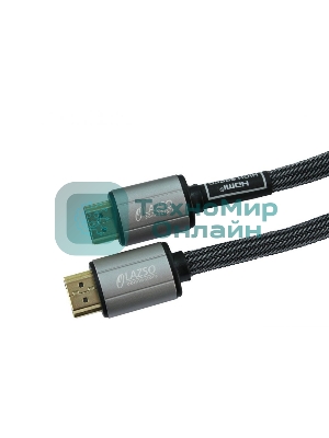 Кабель видео LAZSO WH-111-B HDMI (m)/HDMI (m) 1м. позолоченные контакты черный