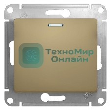 Механизм выключателя 1-кл. СП Glossa 10А IP20 10AX с подсветкой титан SchE GSL000413