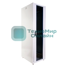 Шкаф телекоммуникационный напольный ЭКОНОМ 42U (600 800) дверь стекло, дверь металл