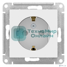 Розетка с заземлением со шторками Schneider-electric ATN000145 ATLASDESIGN, 16А, механизм, БЕЛЫЙ