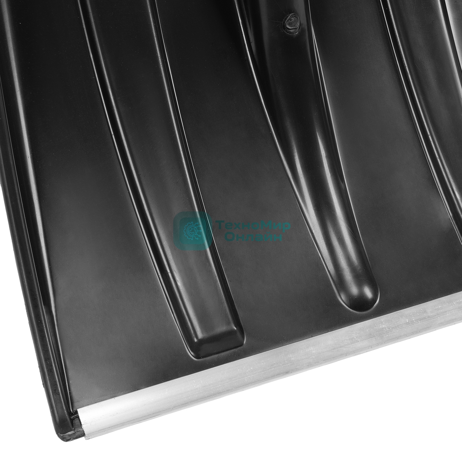 Лопата для уборки снега Сибртех пластиковая, 380х360х1420 мм, деревянный черенок