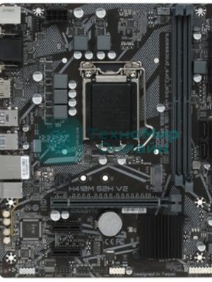 Материнская плата Gigabyte H410M S2H V2 2.1, LGA 1200, Intel Q470, 2xDDR4, 4xSATA, 1xM.2, 1xPCIe 3.0 x16, 2xPCIe x1, 1xHDMI, 1xDVI-D, 1xVGA, 1x 1Gb LAN, 2xUSB-A 3.2 Gen 1, 4xUSB-A 2.0, 3x3.5 мм, 7.1, mATX