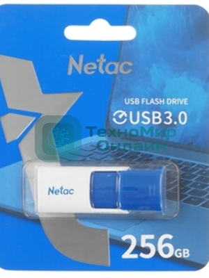 Флешка USB Netac U182 (NT03U182N-256G-32RE), 256Gb, USB 3.0, R/W 70/30, черный/красный