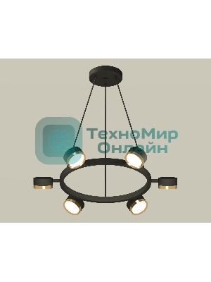Светильник Ambrella light XB9193152/6 SBK/PYG черный песок/золото желтое полированное GX53 (C9193, N8124)