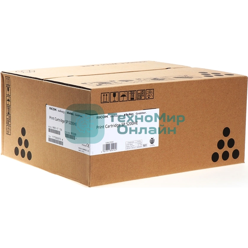 Картридж лазерный Ricoh тип SP 5200HE черный для Aficio SP 5200S/5210SF/5210SR/ SP 5200DN/5210DN 25000 отпечатков