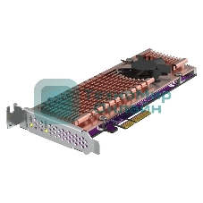 Плата расширения QNAP QM2-2P-244A Dual M.2 22110/2280 SATA SSD expansion card (PCIe Gen2 x2), Low-profile bracket pre-loaded, Low-profile flat and Full-height are bundled (shorter version to support TVS-x82/TS-x77 PCIe slot 2 & slot 3)