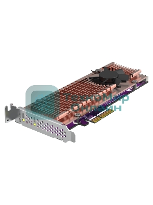 Плата расширения QNAP QM2-2P-244A Dual M.2 22110/2280 SATA SSD expansion card (PCIe Gen2 x2), Low-profile bracket pre-loaded, Low-profile flat and Full-height are bundled (shorter version to support TVS-x82/TS-x77 PCIe slot 2 & slot 3)
