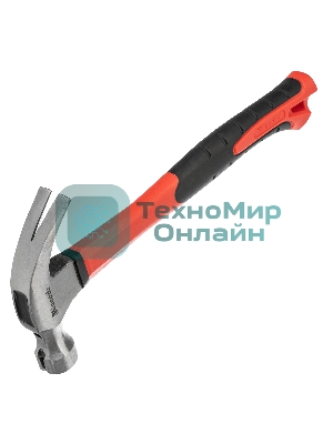 Молоток-гвоздодер Matrix ''optimal'' 450 г, боек c магнитом, фибергласовая обрезиненная рукоятка